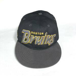 ■ 47 BRAND NHL BOSTON BRUINS ワッペン付き 刺繍ロゴ 2トーン ベースボール キャップ 帽子 古着 アイスホッケー ボストン ブルインズ ■
