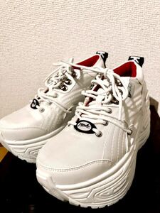 [ new goods * unused ]yo-skeYOSUKE thickness bottom sneakers .....LIVE Live white 22.5cm pretty ultra rare hard-to-find collector ..