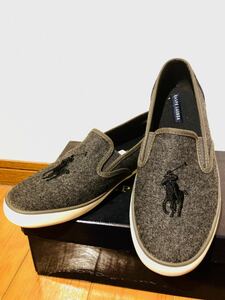 [ new goods * unused ] Polo Ralph Lauren slip-on shoes ..... put on footwear ... sneakers pretty shoes 22.5cm S size collector box less .