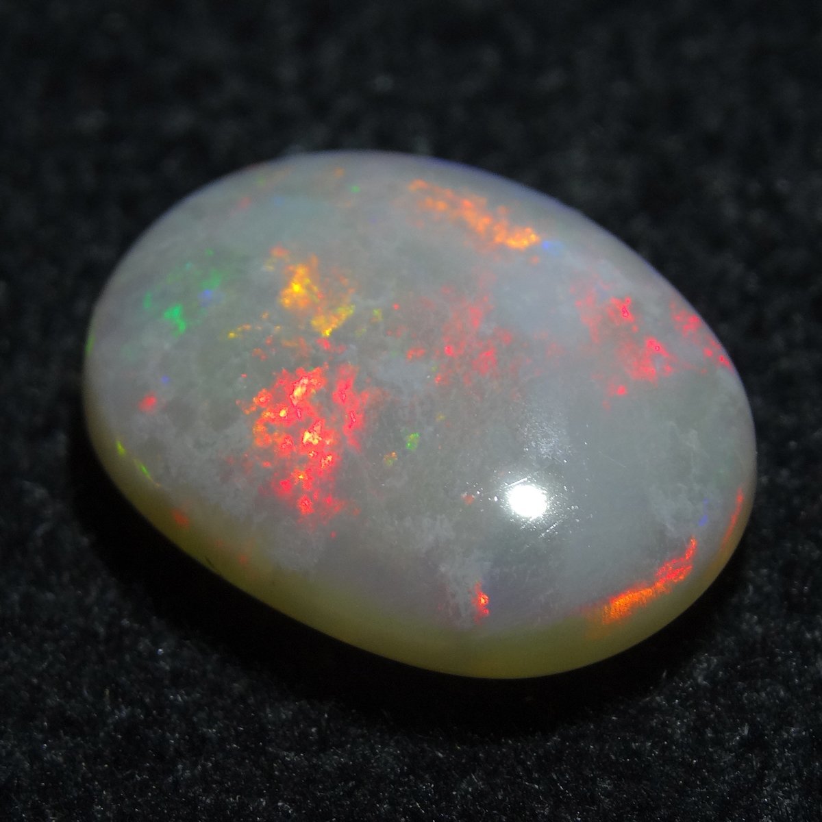美品/動画有】天然ブラックオパール ルース 超高級七色 遊色 約1.4ct