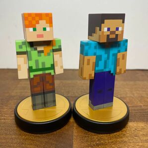 マインクラフト スティーブ　アレックス amiibo アミーボ 大乱闘スマッシュブラザーズシリーズ