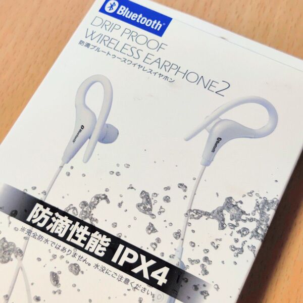 新品【防滴IPX4】DRIP PROOF WIRELESS EARPHONE2 Bluetooth 防水 ワイヤレスイヤホン 白