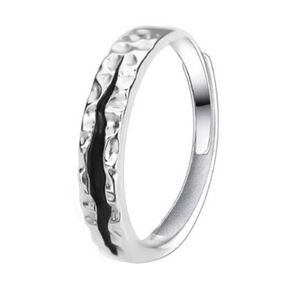 オープンセール♪アクセサリー メンズ 指輪 リング 型押し サイズ調節可