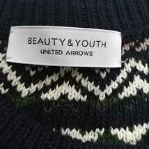 ビューティー&ユースユナイテッドアローズBEAUTY&YOVTH UNITED ARROWS ネイビーシルク100% セーター メンズ XL_画像6