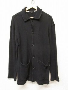 i2794：着用感あり！日本製 メンズティノラス MEN'S TENORAS ワッフル地コットンジャケット freesize 黒ブラック