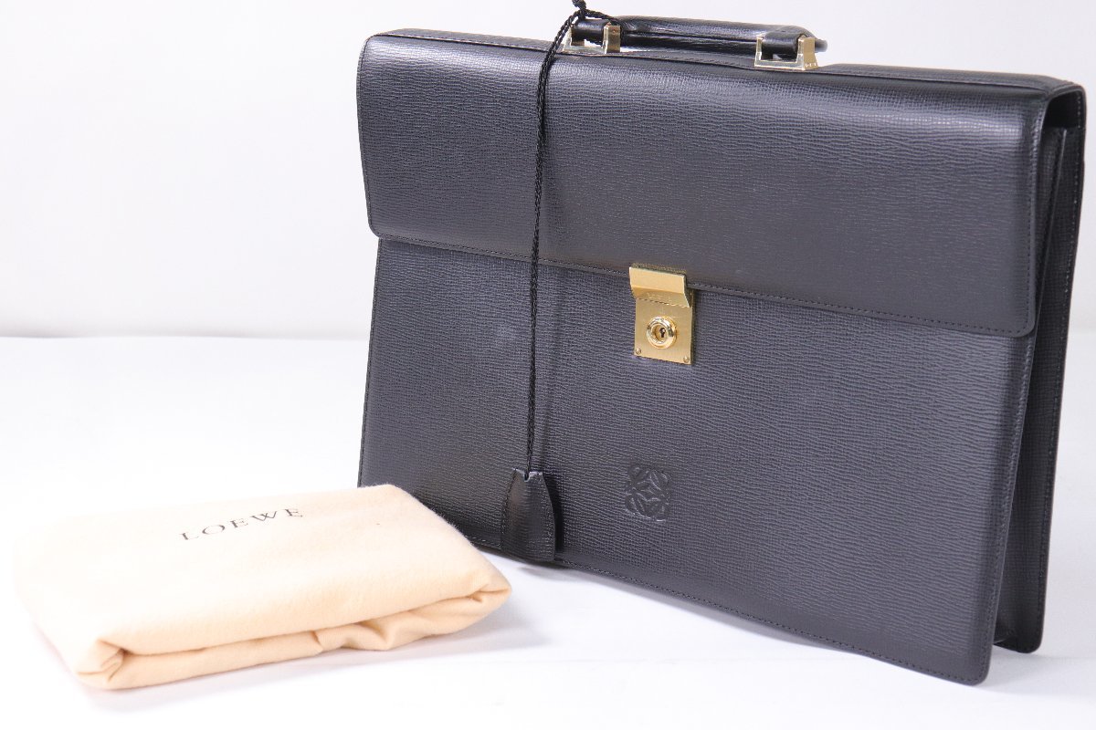 LOEWE ロエベ レザー ビジネスバッグ ブリーフケース ブラック 本革