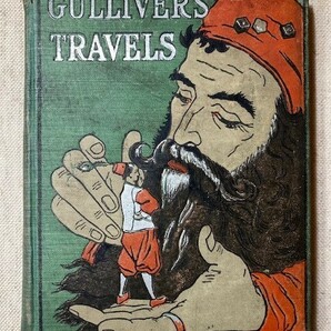 【特価】　＊100年前の絵本箱＊ 　≪ 　GULLIVERS TRAVELS　 ≫ 　アンティーク絵本　　オリジナル木口木版挿絵19点 　 1899年