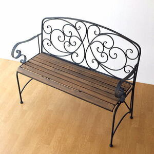  bench garden bench wooden iron stylish . garden entranceway gardening terrace veranda balcony iron . wood. 2 seater . bench B