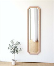 イタリア製 姿見 鏡 壁掛けミラー ウォールミラー アンティーク クラシック ロング ゴールド 全身鏡 イタリアンロングミラー OTピンク_画像2