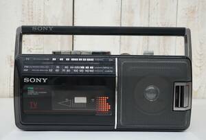 レトロコレクション　当時物 ＊SONY ソニー　＊コンパクトラジカセ カセットコーダー　レトロレジカセ ＊MODEL CFM-140TV　BLACK 