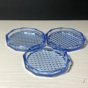 希少　ガラス小皿　銘々皿 豆皿　気泡あり　サイズ:直径約7.8cm 高さ約1.2cm コースター　昭和レトロ　 F10