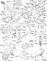 Kawasaki 900STX'01 OEM section (Hull-Fittings) parts Used [K5050-22]_画像3