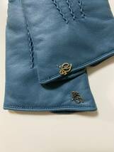 【美品】イタリア製　ディースクエアード　レディース　レザーグローブ　ブルー系　革手袋　裏地付き　Dsquared2_画像5
