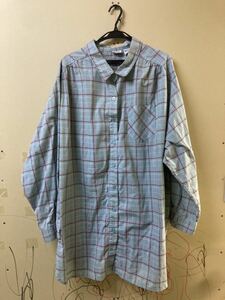 【ONLY NECESSITIES シャツ　チェック柄】グリーン系　メンズ　トップス　長袖　古着　ビンテージ　ファッション【B8-4①】0109