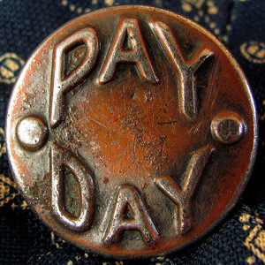 【チェンジボタン】PAY DAY ペイデイ 1920年代 ビンテージ カバーオール用 古着 (ワークウェア オーバーオール レア J.C.Penney Payday 2