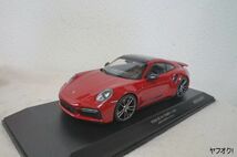 ミニチャンプス ポルシェ 911 TURBO S 2020 1/18 ミニカー 赤 992_画像1