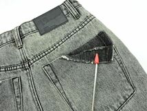 One Teaspoon ワンティースプーン バックスリット カットオフ タイト デニムスカート size26/グレー ■■ ☆ daa5 レディース_画像7