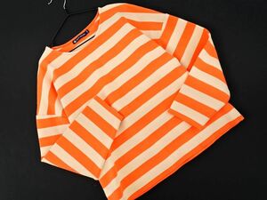 PETIT BATEAU プチバトー ボーダー カットソー sizeXS/オレンジ ■◇ ☆ dac5 レディース