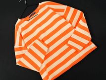 PETIT BATEAU プチバトー ボーダー カットソー sizeXS/オレンジ ■◇ ☆ dac5 レディース_画像1