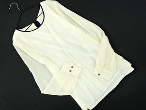 cat pohs OK VICKY Vicky pleat switch blouse shirt size1/ eggshell white #* * dac5 lady's 