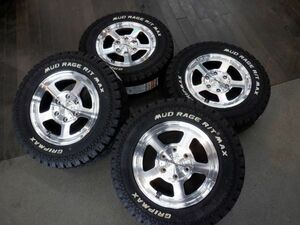 S 送料無料 新品 未使用 ゴツゴツ系 ガルシア シカゴ5 16 6H139.7 6.5+38 ホワイトレター215/70R16 ハイエース レジアスエース