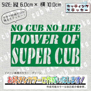 文字デザイン四角③SUPERCUBステッカー　文字絵柄だけ残るカッティングステッカー・スーパーカブ・リアボックス・サイドカバー