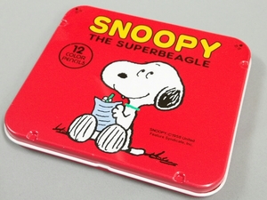 レトロ　スヌーピー(SNOOPY)★ミニ色鉛筆★12色セット　トンボ鉛筆　TOMBOW SUGAR 廃盤当時物