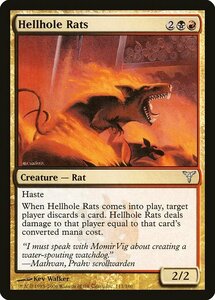 MTG ■金/英語版■ 《ヘルホールの鼠/Hellhole Rats》★FOIL★ ディセンション DIS