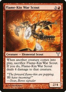 MTG ■赤/英語版■ 《炎の血族の戦場偵察兵/Flame-Kin War Scout》★FOIL★ ディセンション DIS