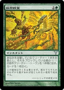 MTG ■緑/日本語版■ 《瞬間群葉/Flash Foliage》ディセンション DIS