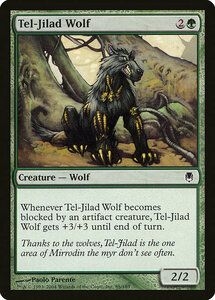 MTG ■緑/英語版■ 《テル＝ジラードの狼/Tel-Jilad Wolf》ダークスティール DST