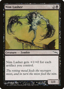 MTG ■黒/英語版■ 《屍賊の殴打者/Nim Lasher》★FOIL★ ミラディン MRD