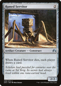 MTG ■無/英語版■ 《ルーンの苦役者/Runed Servitor》★FOIL★ マジックオリジン ORI