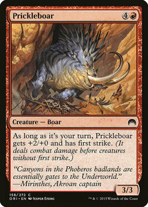 MTG ■赤/英語版■ 《トゲイノシシ/Prickleboar》★FOIL★ マジックオリジン ORI