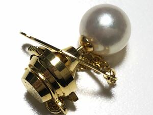 book@ pearl K18 4.5g 9. sphere tie tack [ inspection / pearl ]