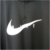 大きいサイズ(Plus Size)(2X)●新品未使用●送料無料●ナイキ NIKE 黒 スウッシュ レディース/ 1/4ジップ 長袖トップス/胸囲135cm_画像6