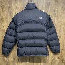 THE NORTH FACE ノースフェイス ヌプシ ダウンジャケット アウトドア 700フィル レディース S ブラック ワンポイント_画像2