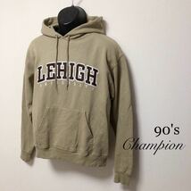 90's◇Champion /チャンピオン メンズM スウェット パーカー 裏起毛 トップス トレーナー ビッグロゴ LEHIGH カレッジ アメカジ USA古着_画像1