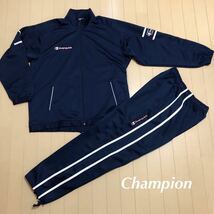 【上下セット】Champion◇チャンピオン/コールドウィン メンズO ネイビー ジャージ セットアップ ジャケット ロングパンツ スポーツウェア _画像1