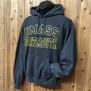 90's◇Champion /チャンピオン メンズS スウェット パーカー トップス 裏起毛 ビッグロゴ UMASS DARTMOUTH アメカジ スポーツ 海外 USA古着