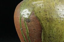 【昊】旧家蔵出収集品 室町時代 古信楽 自然釉壺 花器 大壺 高さ37.5㎝ 約6.8kg[UM35Ys]_画像4