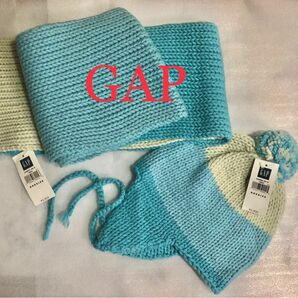 Gap★カラフルなマフラー・ニット帽セット　新品