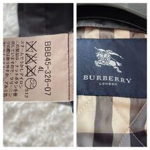 【希少サイズ】BURBERRY LONDON ステンカラーコート ブラック サイズ4L ノバチェック ライナー付き キルティングライナー 大きいサイズ _画像10