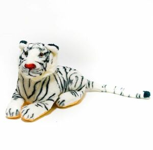  soft toy white ta-ga-.. tiger . real large lovely white Dakimakura 40 centimeter yellow eye 