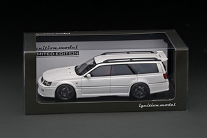  ignition model *WEB limitation ( build-to-order manufacturing ) 1/18 Nissan Stagea 260RS (WGNC34) white / RB26DETT engine attaching./ worldwide limitation 100 pcs 