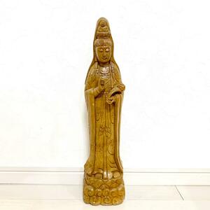 仏像　観音像　観音菩薩像　木像　彫刻　大サイズ　骨董　古美術
