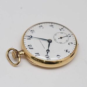 1円 手巻き TAVANNES WATCH スモセコ 226386 YG 18K/750 44.11ｇ 白文字盤 懐中時計 KOR 9400600の画像2