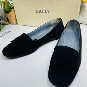 Bally バリー　黒スエード　ローファー　23