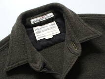 【 DENIME ドゥニーム 】CPO 長袖 ウールシャツ SMALL D13AW 1103-035 日本製 起毛 アンカーボタン オリーブ カーキ_画像2