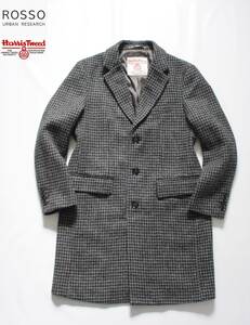 [ ROSSO Urban Research ]HARRIS TWEED тысяч птица .. шерсть твид Пальто Честерфилд M RA77-17M001 обычная цена \47,300( включая налог ) Harris твид 